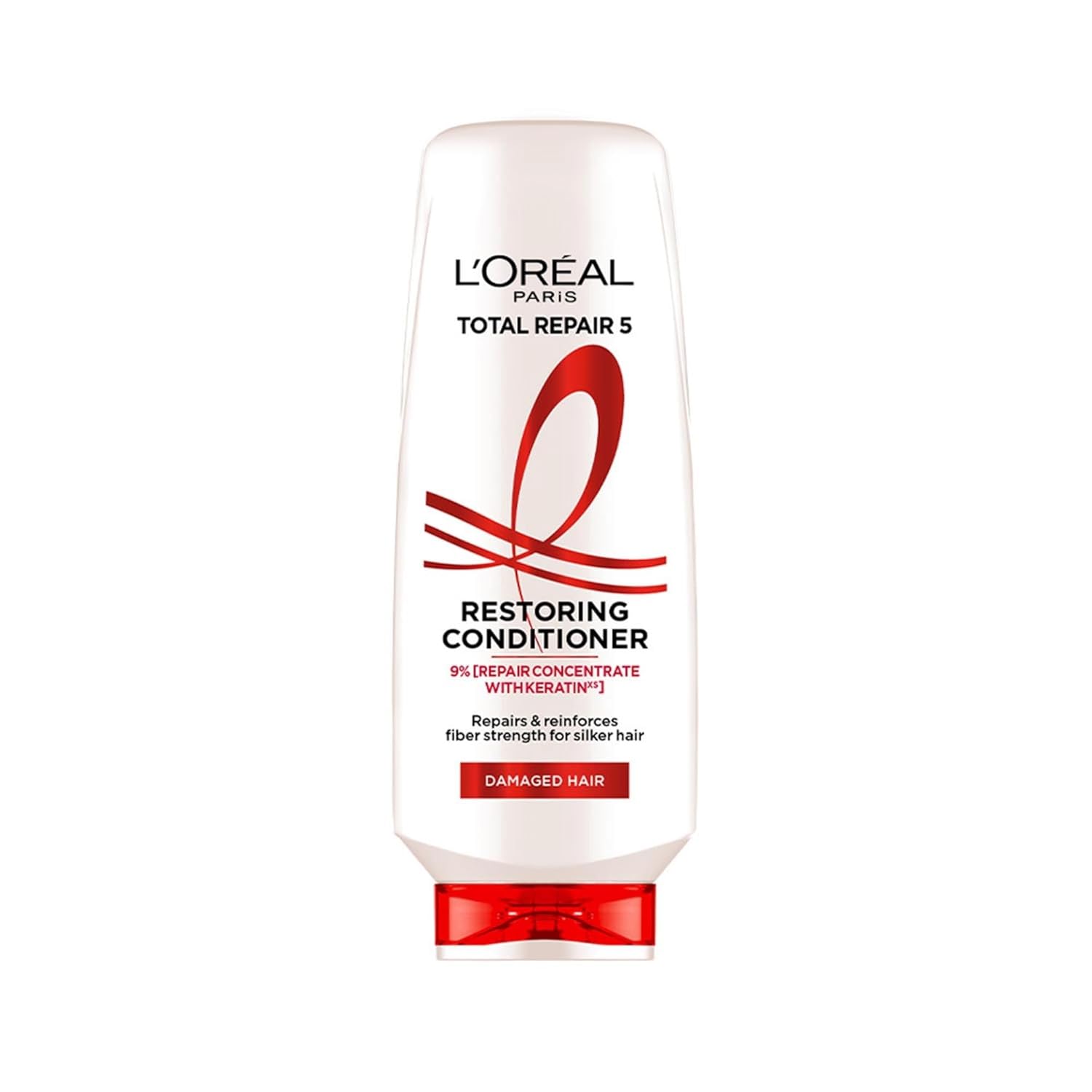 L'Oreal Paris Total Repair 5 Conditioner For Damaged Hair | Powered by Keratin XS Technology| Fights 5 Signs of Hair Damage- Frizz, Breakage, Dryness, Stiff Hair, and Split ends | 340 ml