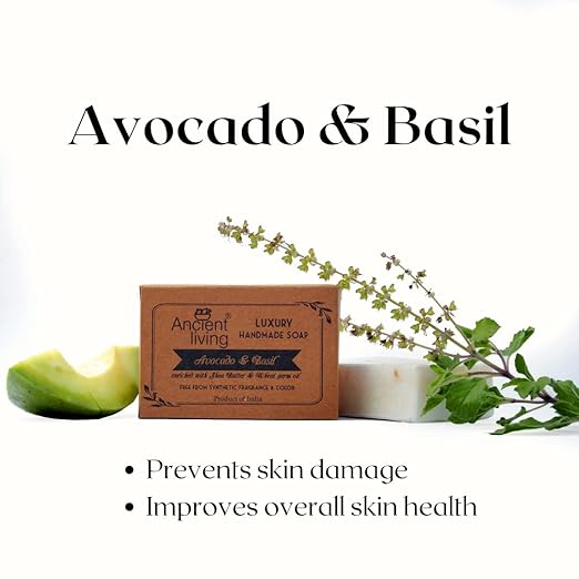 Ancient Living Avocado & Basil Luxury Handmade Soap - 100 gms