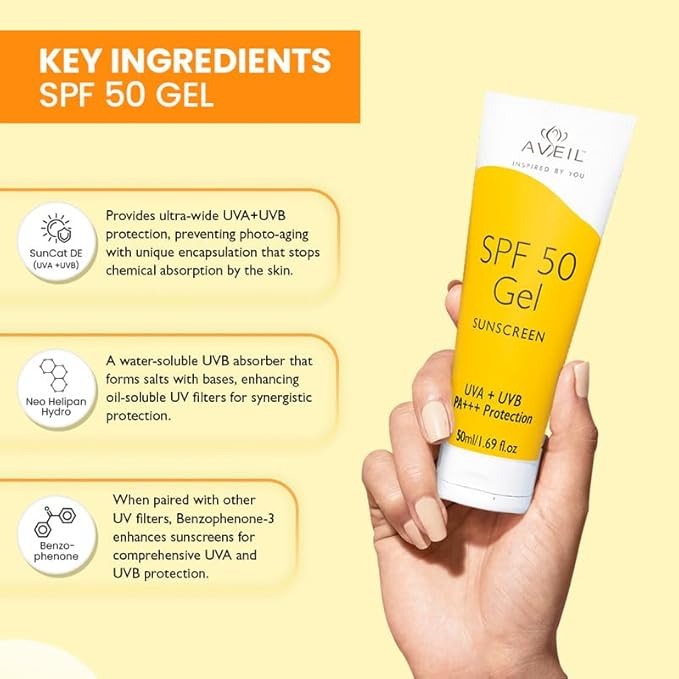 Aveil Gel Sunscreen SPF 50 - 50 ml