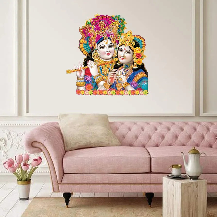 Rangoli White Glossy Vinyl Wall Sticker Premium Self-Adhesive Waterproof Parent-5 Design-12