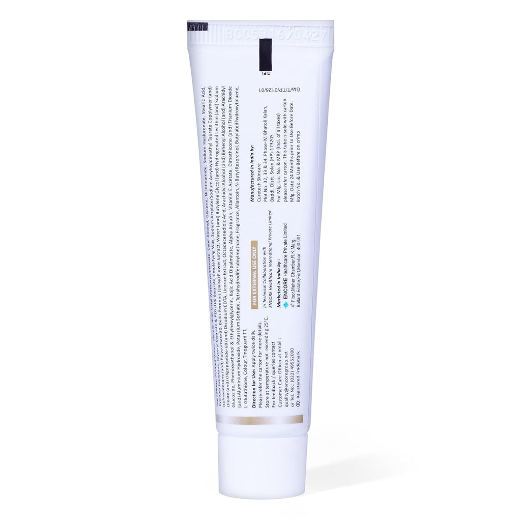 Max Skin Lightning Cream for Men & Women | Targeted Formula on Hyperpigmentation and Dark Spots | Kojic Acid Dipalmitate | Glycolic Acid, Alpha Arbutin, Licorice Extract | Vitamin E Acetate | Non-Steroidal | Bleach-Free | Paraben-Free (20g)