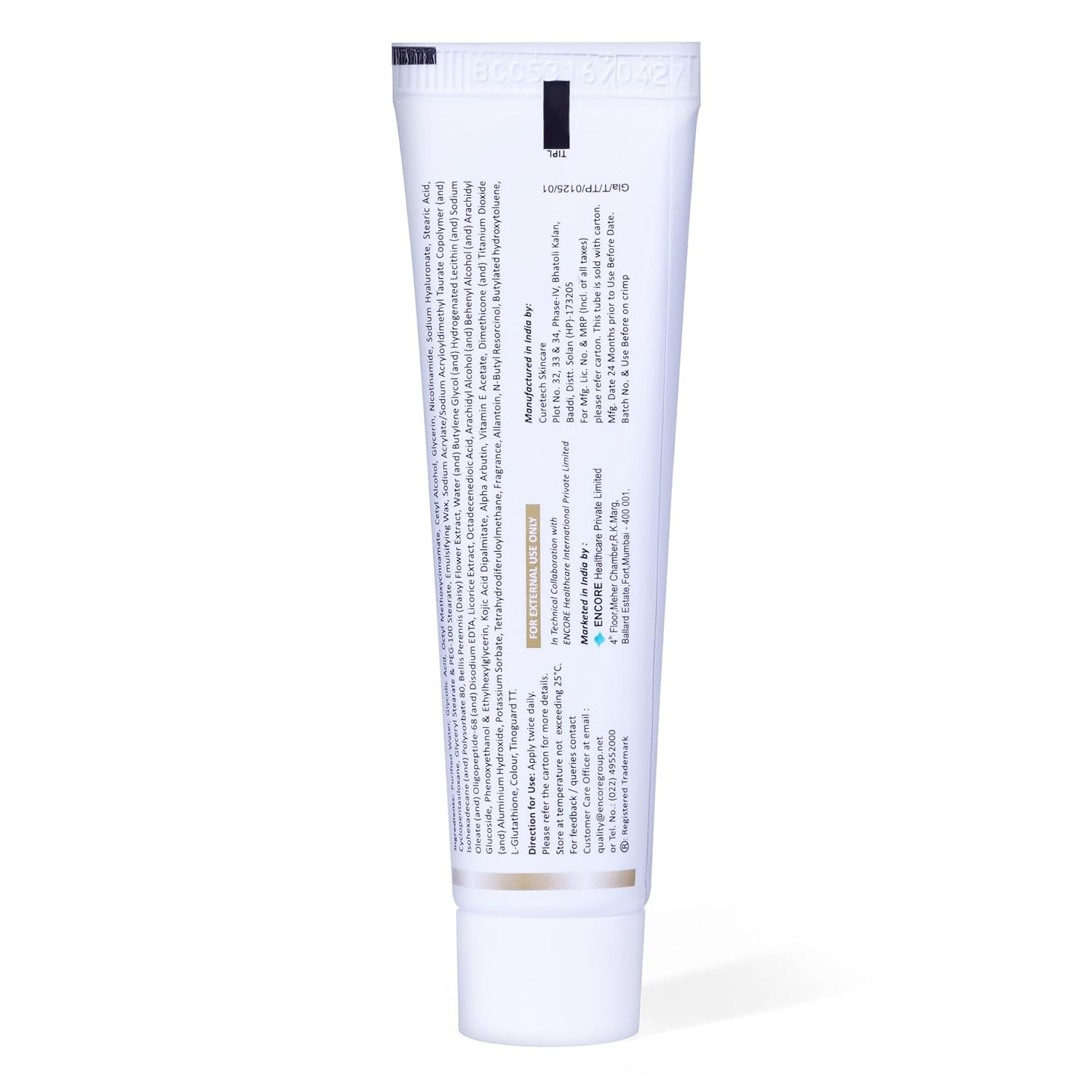 Max Skin Lightning Cream for Men & Women | Targeted Formula on Hyperpigmentation and Dark Spots | Kojic Acid Dipalmitate | Glycolic Acid, Alpha Arbutin, Licorice Extract | Vitamin E Acetate | Non-Steroidal | Bleach-Free | Paraben-Free (20g)
