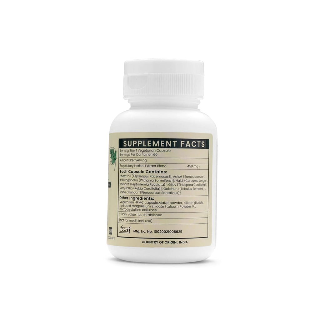 Ayurleaf Herbals - Miss Lilly Extract Blended Capsules 450 Mg | 60 Veggie Capsules for Women