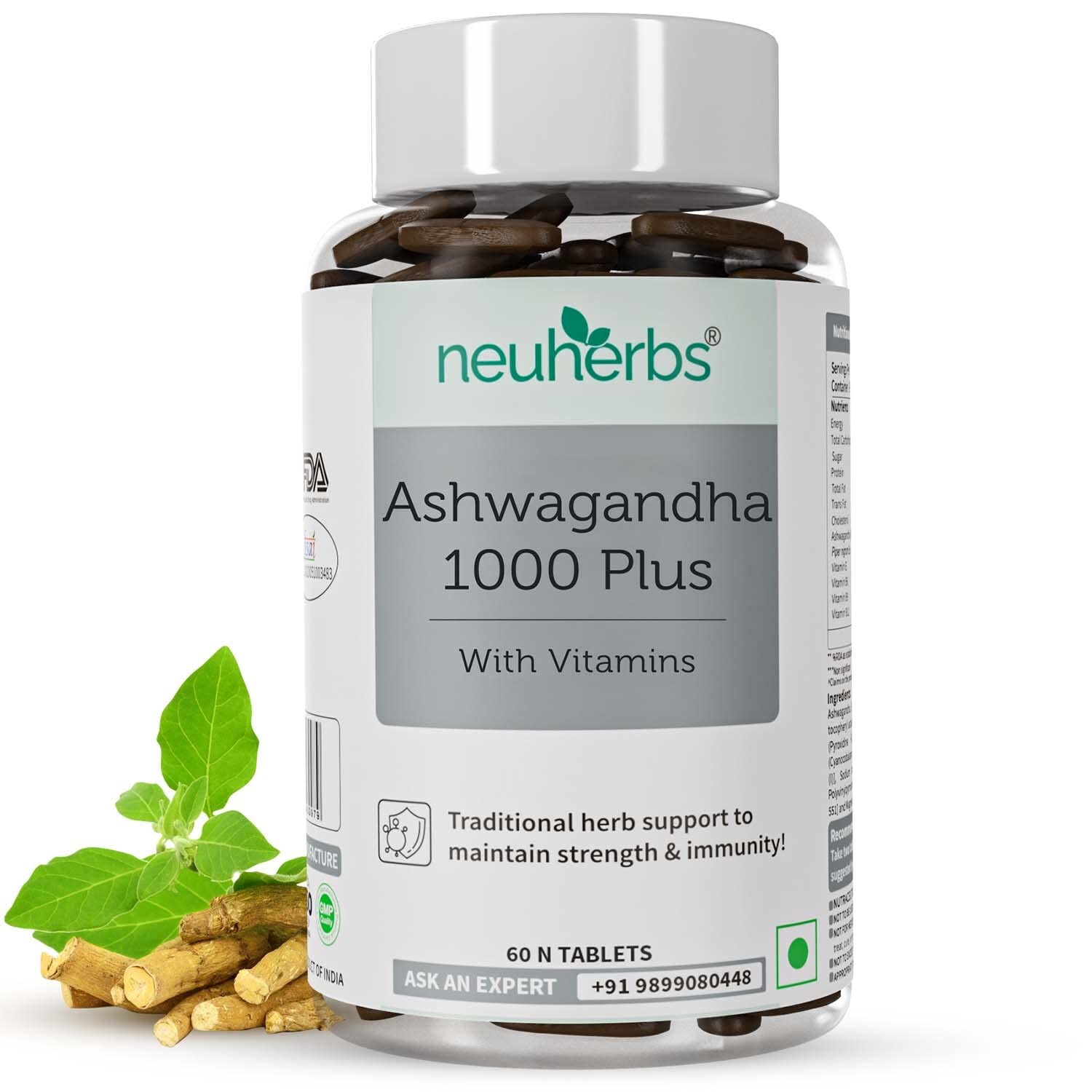Neuherbs Ashwagandha Tablets - 60 tabs