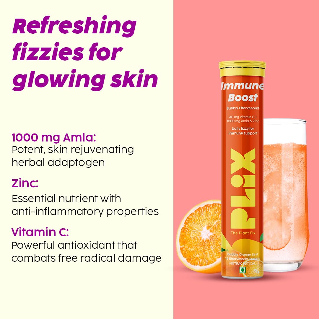 PLIX - THE PLANT FIX Pomegranate Peeling Potion and Vitamin C Effervescent Combo