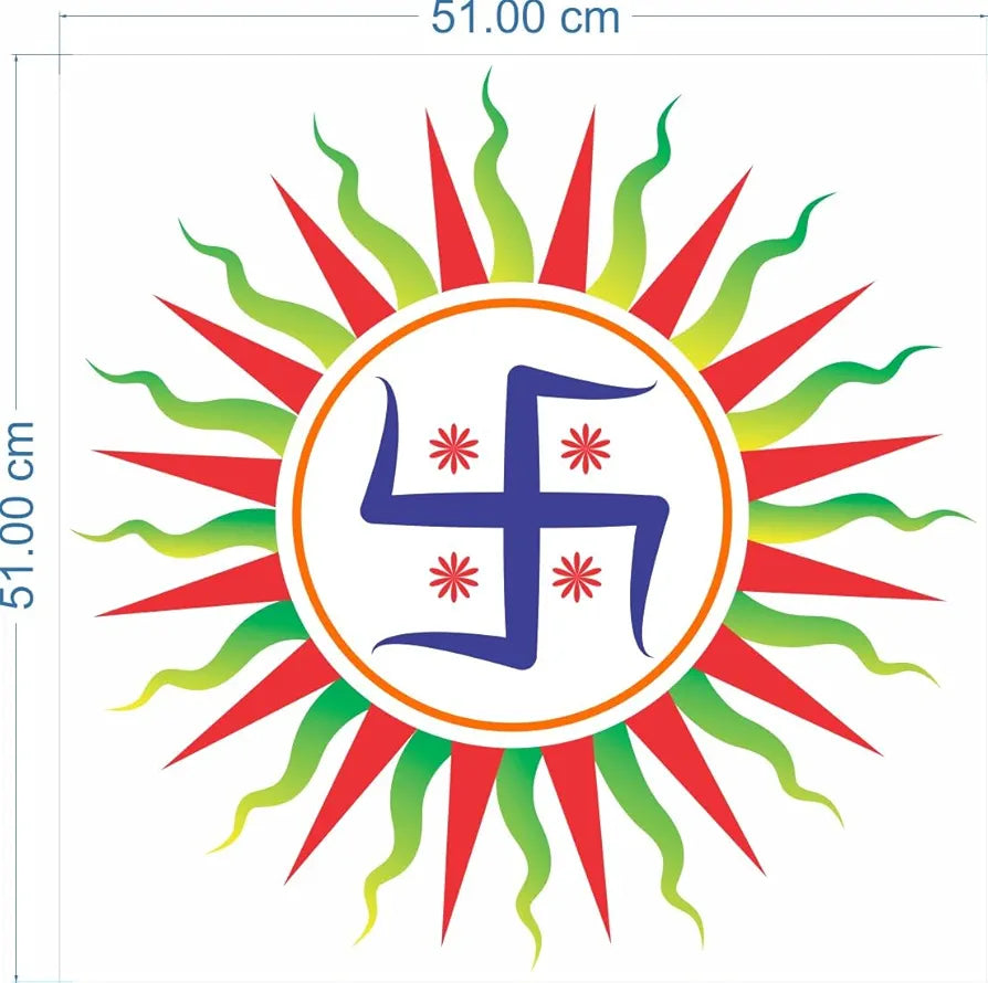 Rangoli Vinyl Wall Sticker Self-Adhesive Wall Decor Parent 5 Design-20