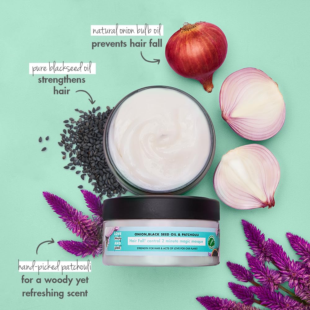Love Beauty & Planet Onion, Black Seed & Patchouli Magic Mask for Hair Fall ControlINo Sulfates,No Paraben|200ml