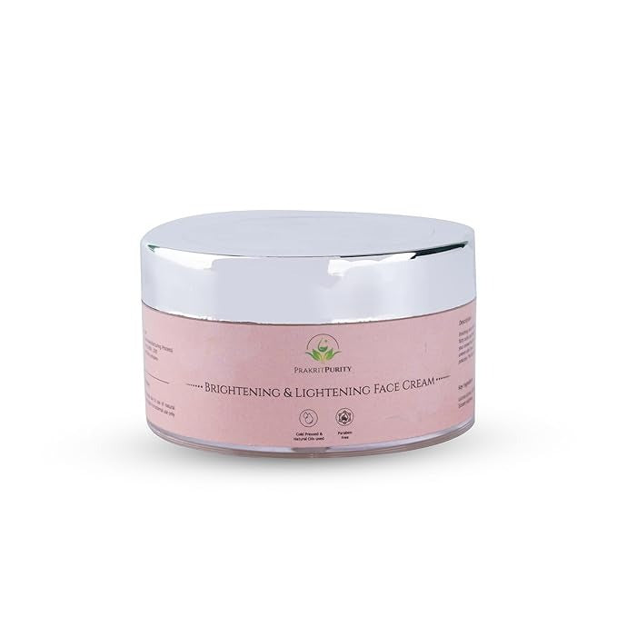 PrakritPurity Brightening & Lightening Face Cream with Ginseng Extract & Niacinamide - 50 gms