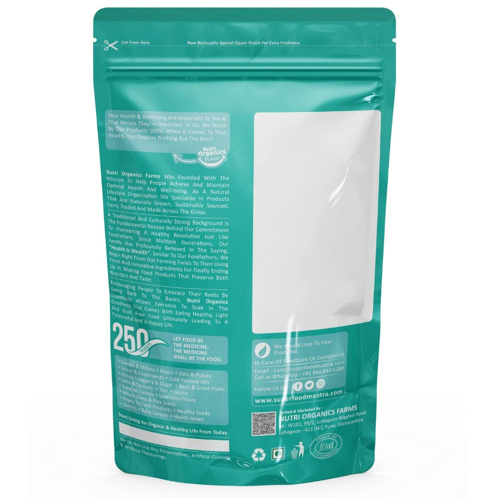 NutriOrganics Rolled Oats 1 Kg - Diet Food | 100% Wholegrain Jumbo Oats | Oats For Weight Management | High Fibre Breakfast | Rich In Protein