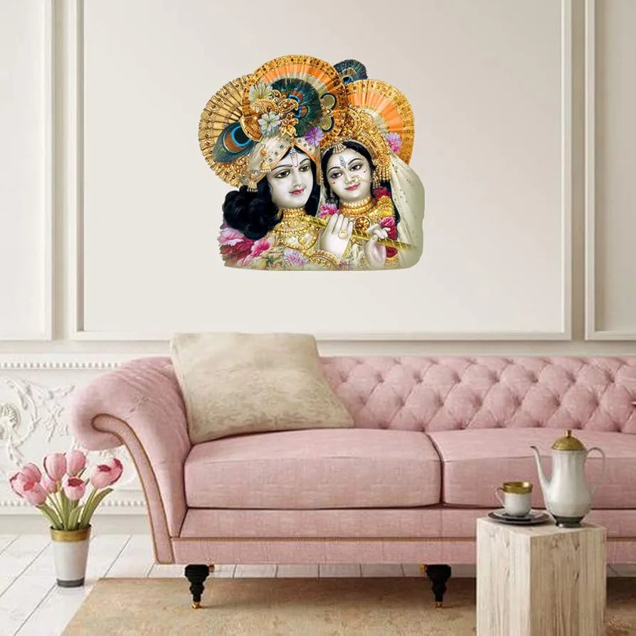 Rangoli White Glossy Vinyl Wall Sticker Premium Self-Adhesive Waterproof Parent-5 Design-14