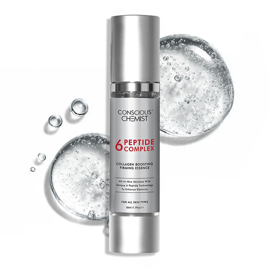 Conscious Chemist 6 Peptide Serum for Face | 50ml | Complex Collagen Boosting Firming Essence for Face, Niacinamide & Hyaluronic Face Serum, Reduce Fine Lines, Wrinkles, Face Serum for Men & Women