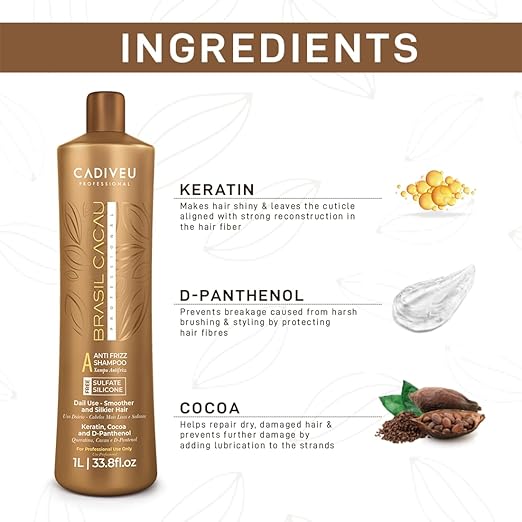 Cadiveu Brasil Cacau Anti Frizz Shampoo - 1000 ml