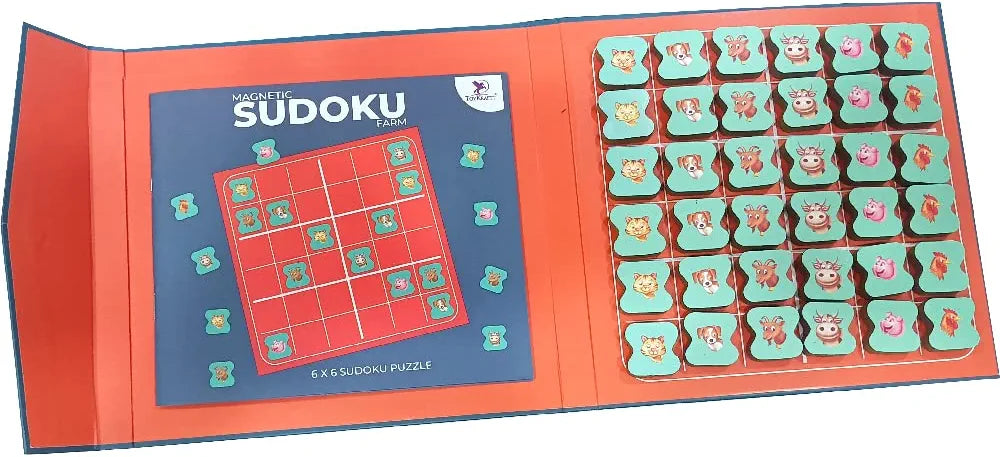 Pelikas Toyz Sudoku Puzzles Mind Games for Kids, Travel Toys for Kids 7 to 12 Years Old, Gift for Boys Girls, Magnalogix Sudoku Farm