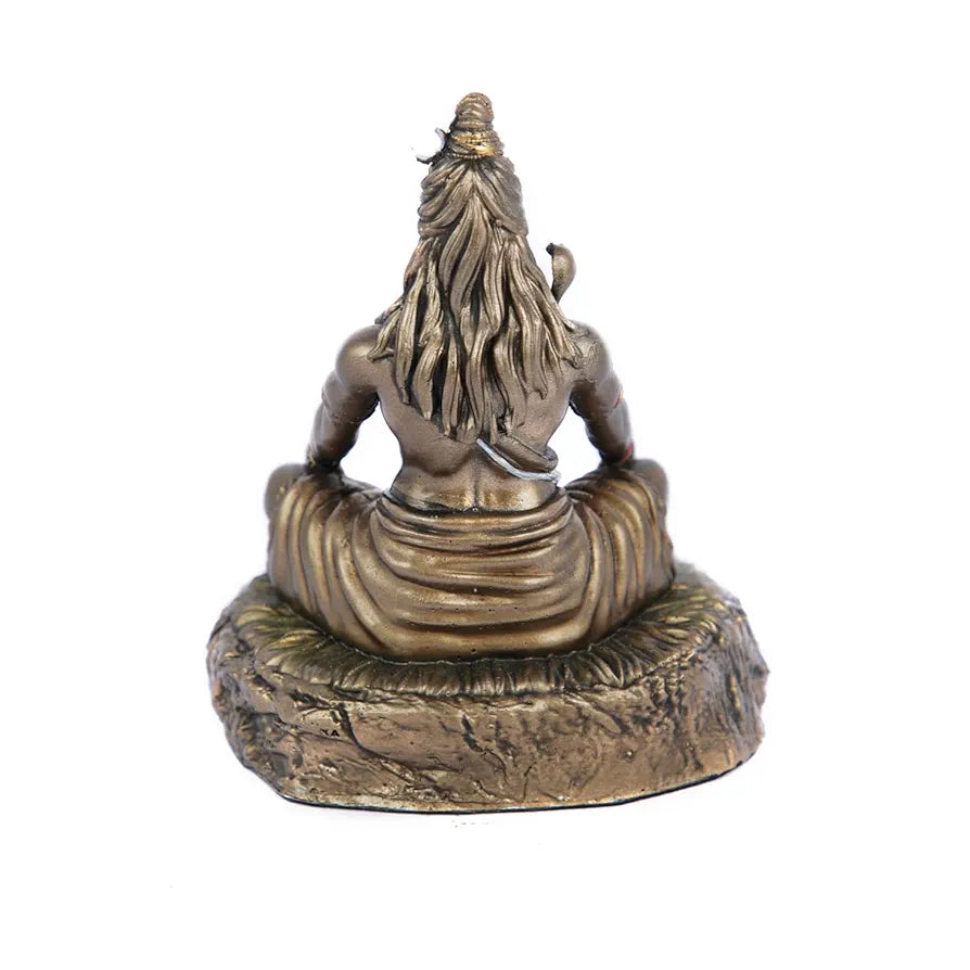 CraftVatika Handmade Shiva Murti Statue Idols Sculpture for Car Dashboard Resin