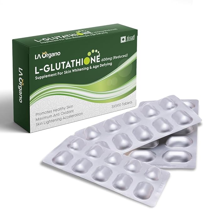La Organo L Glutathione Tablets for Healthy, Brightening & Radiant Skin for Men & Women - 30 Capsules