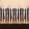 Femora Kitchen Storage Jars Steel Finish With See Through Window Jar | 1000 Ml | Pack of 4