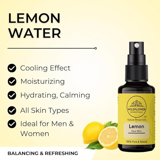 Wildflower Essentials Pure Lemon Water Hydrosol - 30 ml