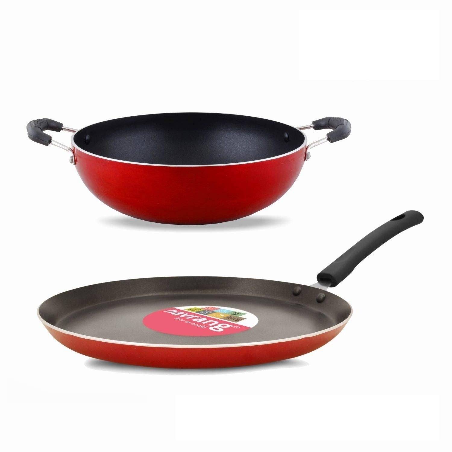 Pigeon Navrang Non-Stick Gift Set Tawa & Kadai 2 Pcs