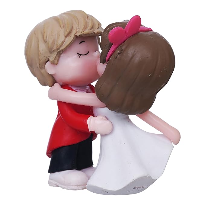 Ecraftindia Romantic Kissing Couple Statue Decorative Showpiece | Valentine Gift