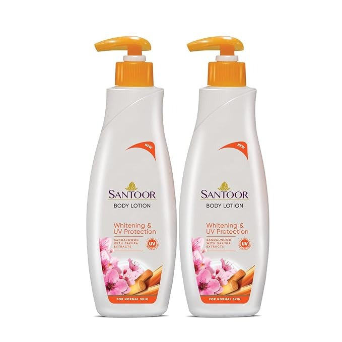 Santoor Perfumed Body Lotion with Sandalwood & Sakura Extracts - 250 ml (Pack of 2)