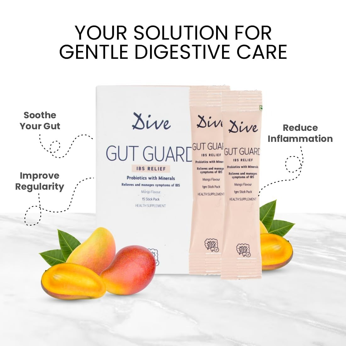 Dive Gut Guard IBS Relief Probiotics - 30 Sticks