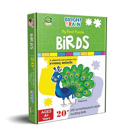 The Book Tree Birds 20+ Piece Jigsaw Puzzle for Preschoolers Educational Toy for Learning Different Birds
