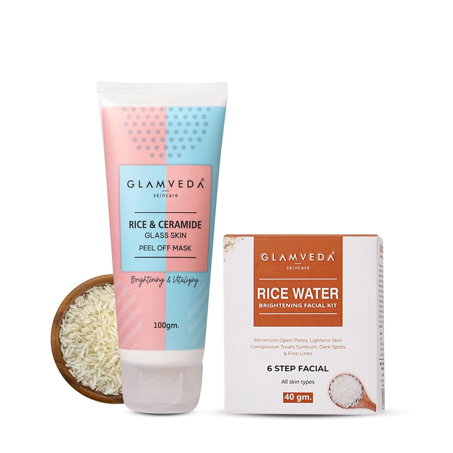 Glamveda Rice & Ceramide Korean Glass Skin Combo