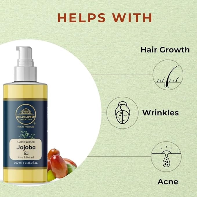 Wildflower Essentials Jojoba Oil Cold Pressed - 100 ml