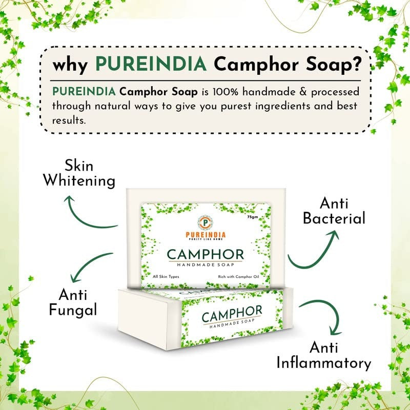 Pureindia Handmade Camphor Soap - 75 gms