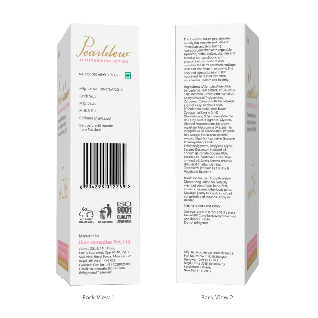 Pearldew Moisturizing Lotion, pH 5.5 - 100 Ml | Pack of 3