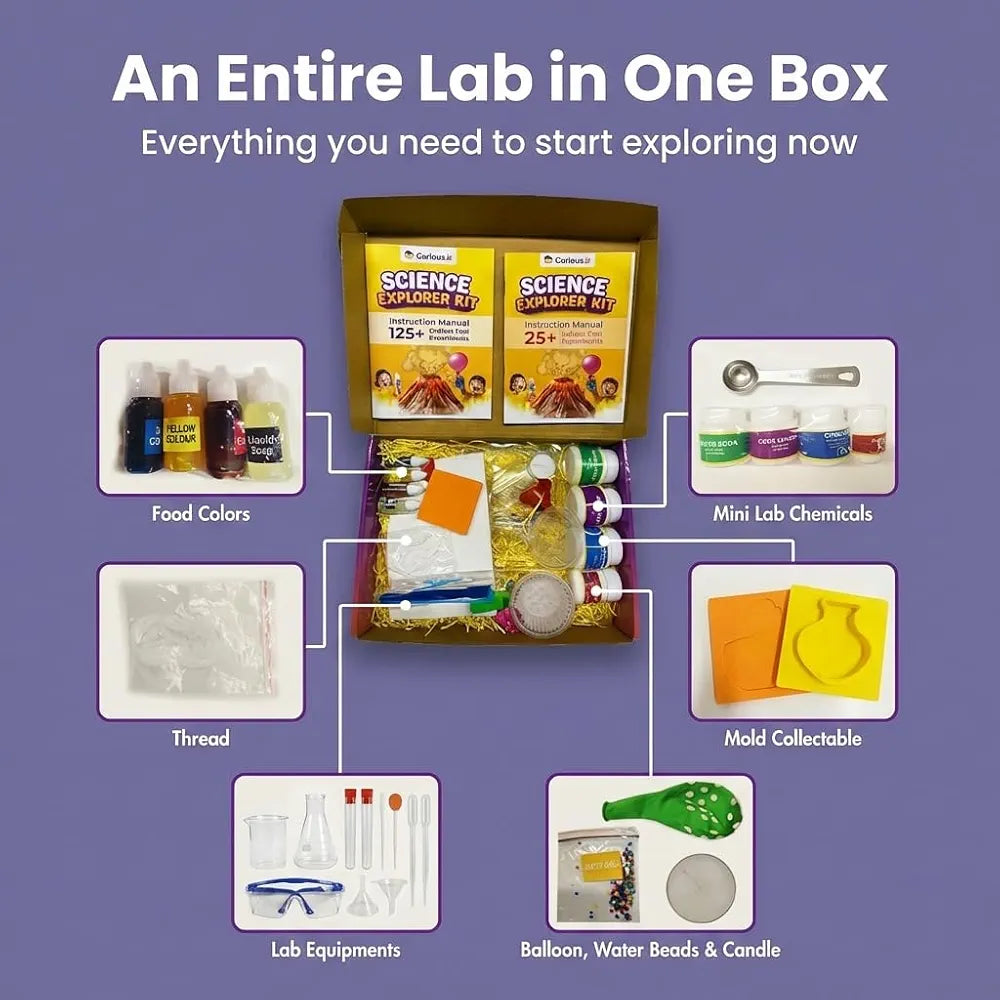 PW Science Explorer Kit for Kids 8+, 150+ STEM Experiments with Step-by-Step Manual, DIY Science Projects Educational Learning Toy