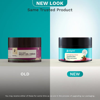 Pilgrim French Red Vine Anti Aging Night Cream with Retinol, Mulberry & Vitamin C For Glowing Skin & Skin Repair