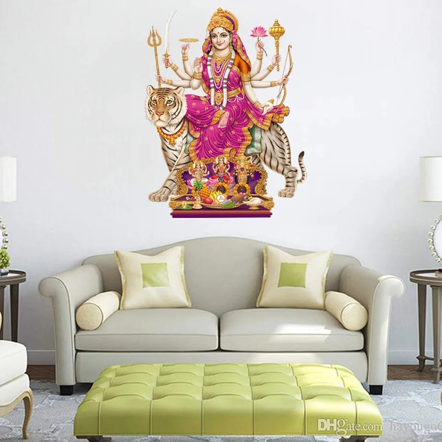 Rangoli White Glossy Vinyl Wall Sticker Premium Self-Adhesive Waterproof Parent-6 Design-19