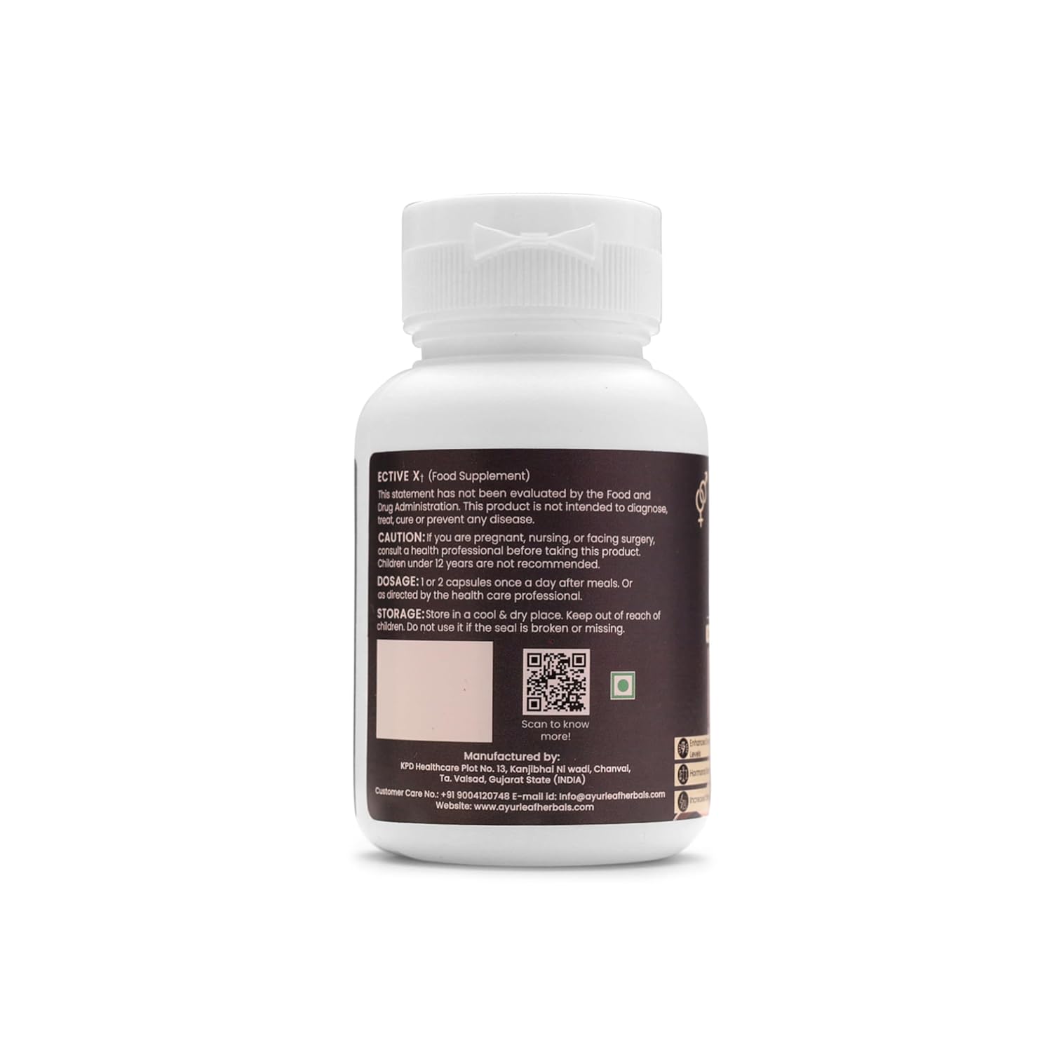 Ayurleaf Herbals - Ective-x Extract Blended Capsules 475 Mg 60 Veggie Capsules for Men