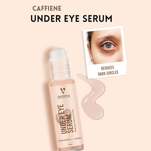 Volamena Under Eye Serum Roll on with Coffee Extract & Licorice - 10 ml
