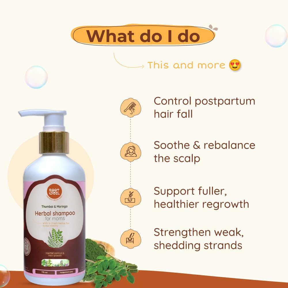 Root And Soil Herbal Shampoo For Hairfall Control and Hair Growth - 175 ml
