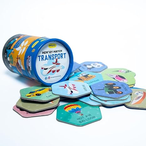 The Book Tree Memory Match Game Transport 24 Durable Cards 12 Vehicle Themed Pairs Brain Boosting