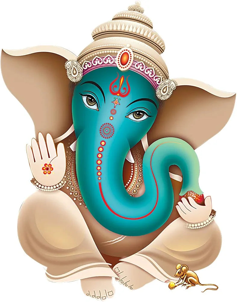Rangoli Large Wall Sticker Multicolor Vinyl 50 or 70 cm Pack of 1