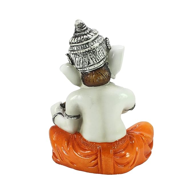 Ecraftindia Lord Ganesha Playing Flute Statue