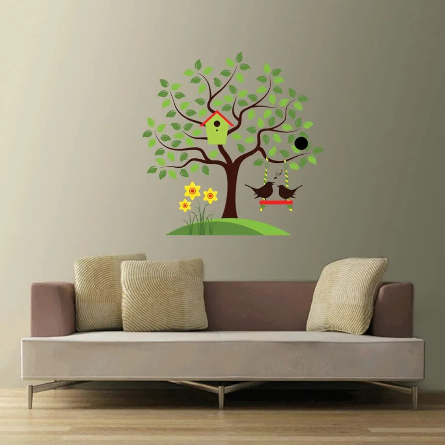 Rangoli White Glossy Vinyl Wall Sticker Premium Self-Adhesive Waterproof Design-18