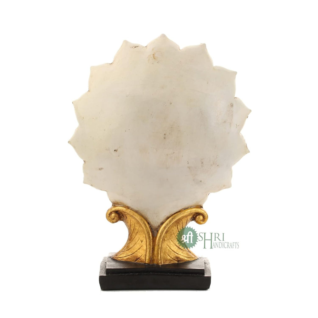 Indicast Resin 10.5" Idol Buddha Head Sculpture Statue Decorative Showpiece Collectible Figurine for Home & Office