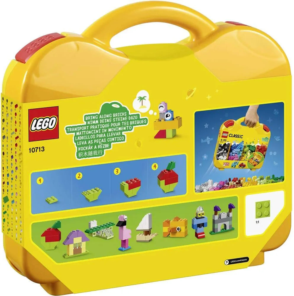 Lego 10713 Classic Creative Suitcase Toy Storage Fun Colourful Basic Building Bricks for Kids, Multicolor