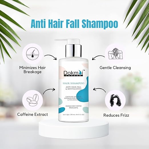 Dokmai London Hair Shampoo Anti hair Fall & Revitalizing Caffeine Extract - 250 ml