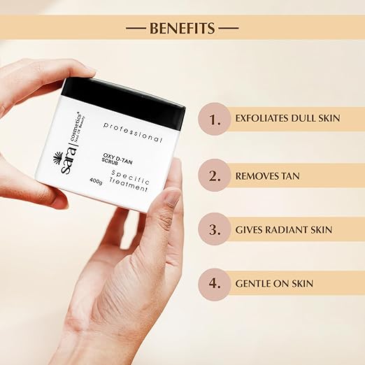 Sara Professional Oxy D-tan Scrub - 400 gms