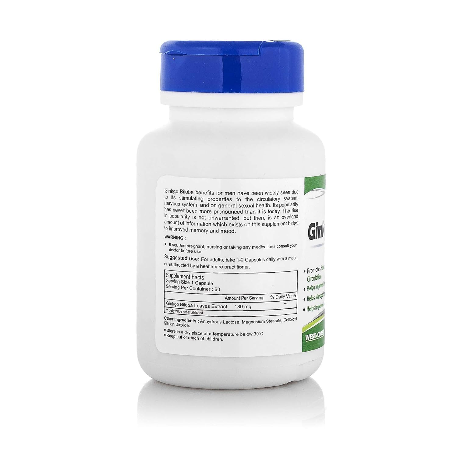 Healthvit Ginkgo Biloba 180 mg - 60 Capsules