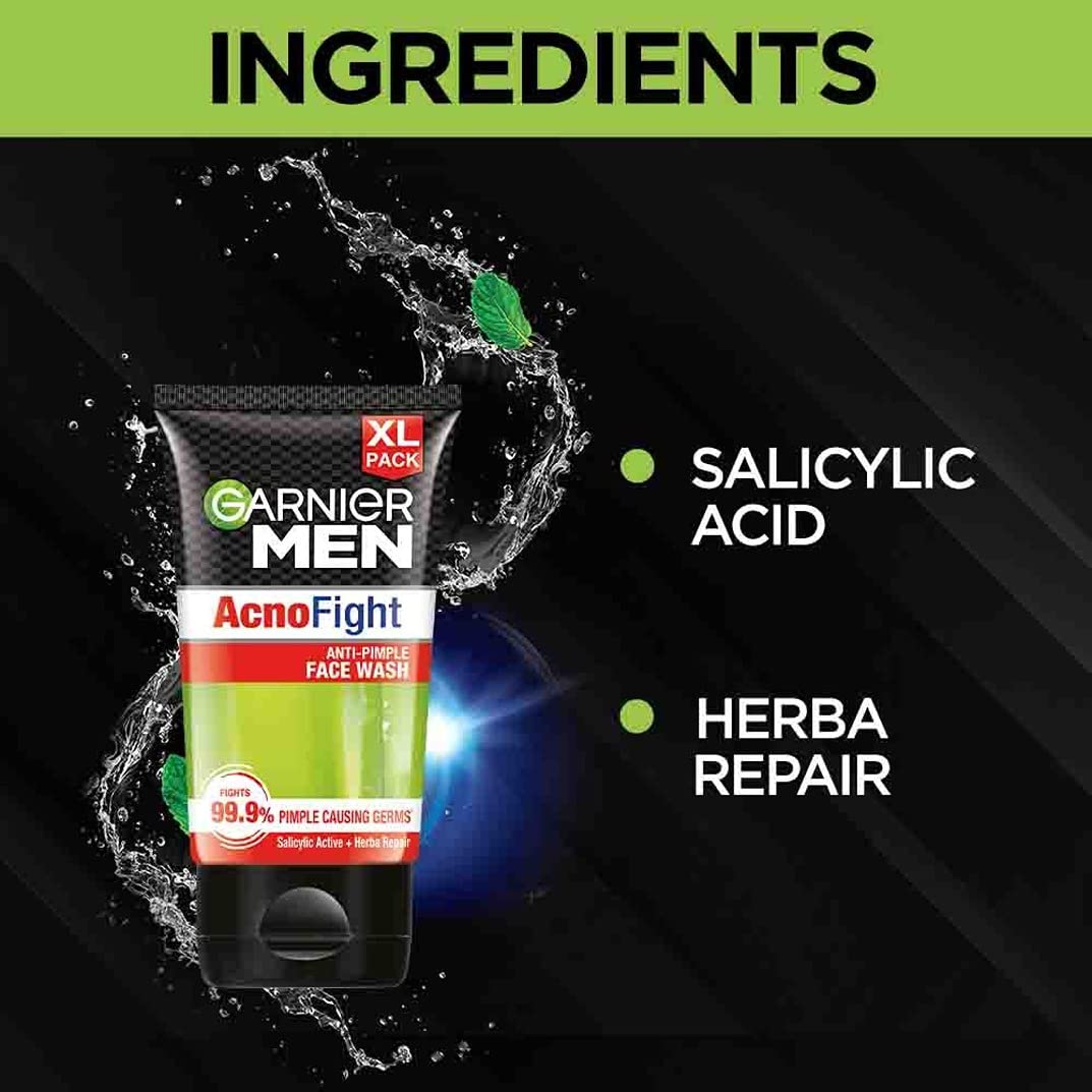 Garnier Men AcnoFight Face Wash Pack of 2 - 150 gms