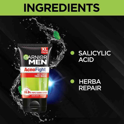 Garnier Men AcnoFight Face Wash Pack of 2 - 150 gms