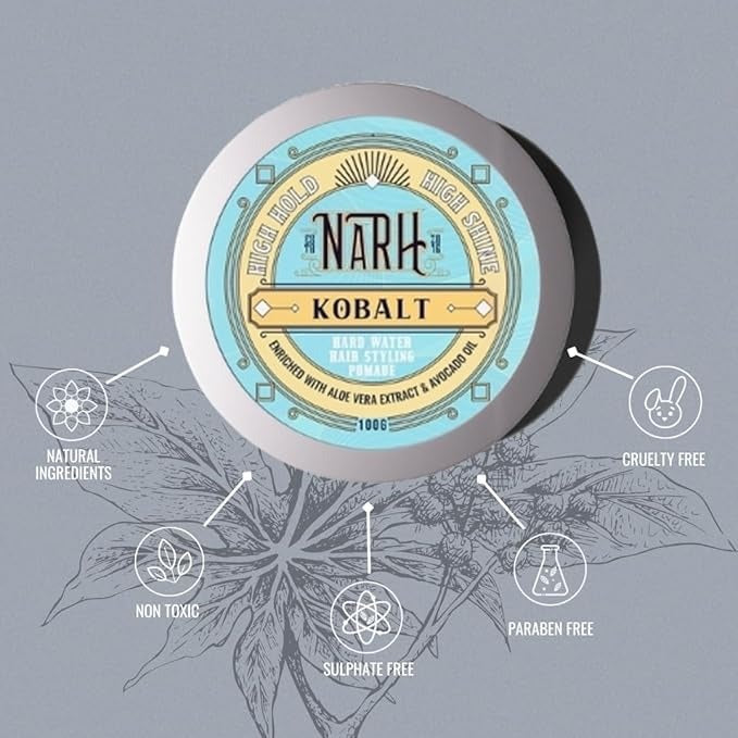 Narh Kobalt Hard Water Hair Styling Gel Pomade - 100 gms