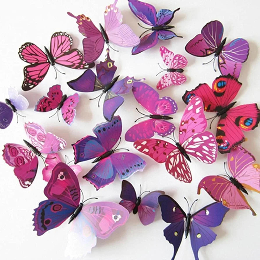 Rangoli Butterfly Wall Stick or Magnet Self Adhesive Removable PVC Design-18