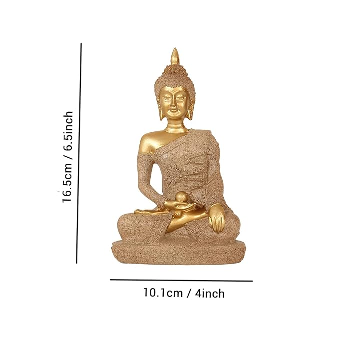 Tied Ribbons Decorative Buddha Idol Statue Showpiece Multi Decorations Gifting